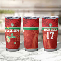Custom Guadelope Football Tumbler Cup Basse Terre Red Style
