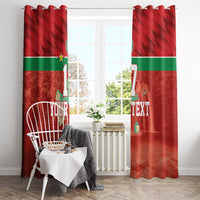 Custom Guadelope Football Window Curtain Basse Terre Red Style