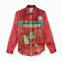 Custom Guadelope Football Women Casual Shirt Basse Terre Red Style