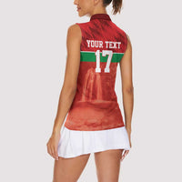 Custom Guadelope Football Women Sleeveless Polo Shirt Basse Terre Red Style
