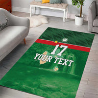 Custom Guadelope Football Area Rug Basse Terre Green Style