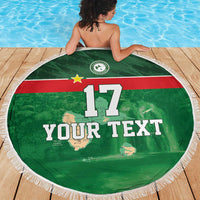 Custom Guadelope Football Beach Blanket Basse Terre Green Style
