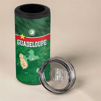 Custom Guadelope Football 4 in 1 Can Cooler Tumbler Basse Terre Green Style