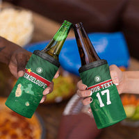 Custom Guadelope Football 4 in 1 Can Cooler Tumbler Basse Terre Green Style