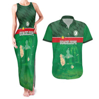 Custom Guadelope Football Couples Matching Tank Maxi Dress and Hawaiian Shirt Basse Terre Green Style