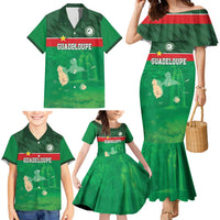 Custom Guadelope Football Family Matching Mermaid Dress and Hawaiian Shirt Basse Terre Green Style