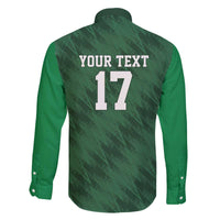 Custom Guadelope Football Family Matching Off The Shoulder Long Sleeve Dress and Hawaiian Shirt Basse Terre Green Style