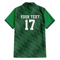 Custom Guadelope Football Family Matching Off Shoulder Short Dress and Hawaiian Shirt Basse Terre Green Style