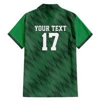 Custom Guadelope Football Family Matching Short Sleeve Bodycon Dress and Hawaiian Shirt Basse Terre Green Style