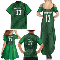 Custom Guadelope Football Family Matching Summer Maxi Dress and Hawaiian Shirt Basse Terre Green Style