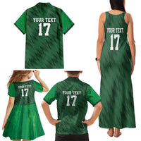 Custom Guadelope Football Family Matching Tank Maxi Dress and Hawaiian Shirt Basse Terre Green Style