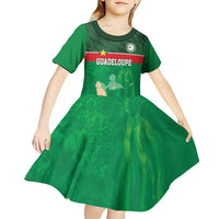 Custom Guadelope Football Kid Short Sleeve Dress Basse Terre Green Style