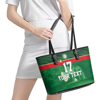 Custom Guadelope Football Leather Tote Bag Basse Terre Green Style