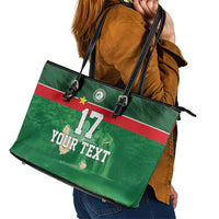 Custom Guadelope Football Leather Tote Bag Basse Terre Green Style