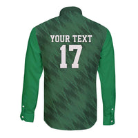 Custom Guadelope Football Long Sleeve Button Shirt Basse Terre Green Style