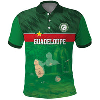Custom Guadelope Football Polo Shirt Basse Terre Green Style