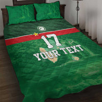 Custom Guadelope Football Quilt Bed Set Basse Terre Green Style