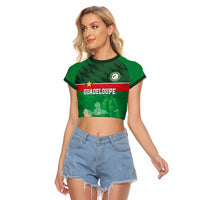 Custom Guadelope Football Raglan Cropped T Shirt Basse Terre Green Style