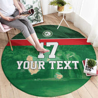 Custom Guadelope Football Round Carpet Basse Terre Green Style