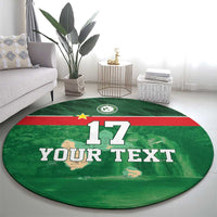 Custom Guadelope Football Round Carpet Basse Terre Green Style
