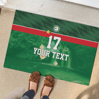 Custom Guadelope Football Rubber Doormat Basse Terre Green Style