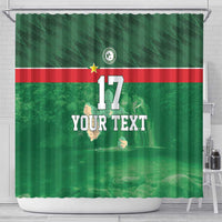 Custom Guadelope Football Shower Curtain Basse Terre Green Style