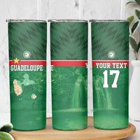 Custom Guadelope Football Skinny Tumbler Basse Terre Green Style