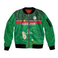 Custom Guadelope Football Sleeve Zip Bomber Jacket Basse Terre Green Style