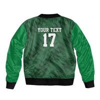 Custom Guadelope Football Sleeve Zip Bomber Jacket Basse Terre Green Style