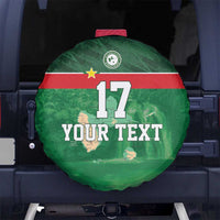 Custom Guadelope Football Spare Tire Cover Basse Terre Green Style