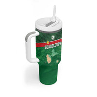 Custom Guadelope Football Tumbler With Handle Basse Terre Green Style