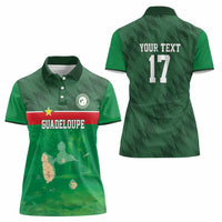 Custom Guadelope Football Women Polo Shirt Basse Terre Green Style