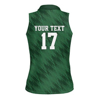 Custom Guadelope Football Women Sleeveless Polo Shirt Basse Terre Green Style
