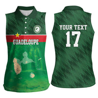 Custom Guadelope Football Women Sleeveless Polo Shirt Basse Terre Green Style