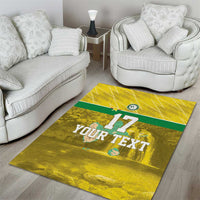 Custom Guadelope Football Area Rug Basse Terre Yellow Style