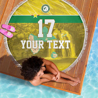 Custom Guadelope Football Beach Blanket Basse Terre Yellow Style