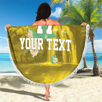 Custom Guadelope Football Beach Blanket Basse Terre Yellow Style