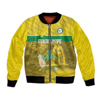 Custom Guadelope Football Bomber Jacket Basse Terre Yellow Style