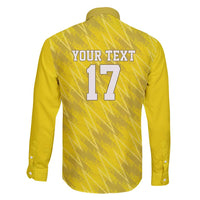 Custom Guadelope Football Family Matching Long Sleeve Bodycon Dress and Hawaiian Shirt Basse Terre Yellow Style