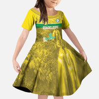 Custom Guadelope Football Family Matching Mermaid Dress and Hawaiian Shirt Basse Terre Yellow Style