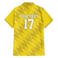 Custom Guadelope Football Family Matching Off Shoulder Maxi Dress and Hawaiian Shirt Basse Terre Yellow Style