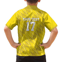 Custom Guadelope Football Family Matching Puletasi and Hawaiian Shirt Basse Terre Yellow Style