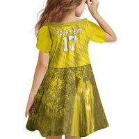 Custom Guadelope Football Family Matching Tank Maxi Dress and Hawaiian Shirt Basse Terre Yellow Style