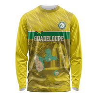 Custom Guadelope Football Long Sleeve Shirt Basse Terre Yellow Style