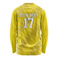 Custom Guadelope Football Long Sleeve Shirt Basse Terre Yellow Style