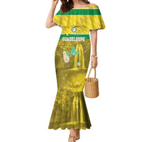 Custom Guadelope Football Mermaid Dress Basse Terre Yellow Style