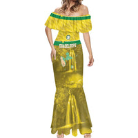 Custom Guadelope Football Mermaid Dress Basse Terre Yellow Style