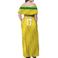 Custom Guadelope Football Off Shoulder Maxi Dress Basse Terre Yellow Style