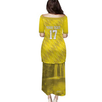 Custom Guadelope Football Puletasi Basse Terre Yellow Style