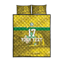 Custom Guadelope Football Quilt Bed Set Basse Terre Yellow Style